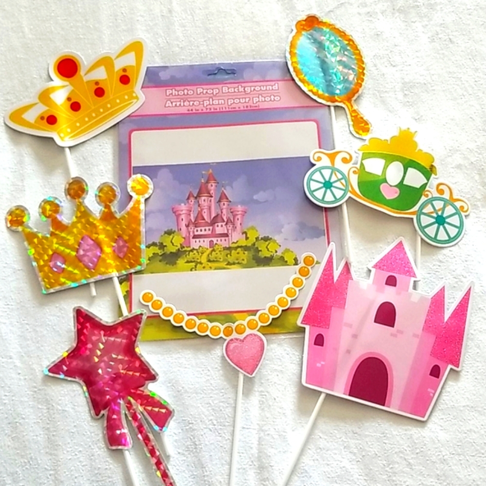 NEW Princess Photo Props with Enchanted Castle Photo Background Bundle